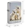 Polar Bear and Cub Lighter Case Cover, Personalized Graffiti Lighter Sleeve, Double-Sided Vintage Metal Protector view 2