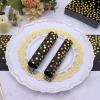 100 Pcs Black Cocktail Napkins Disposable - Black and Gold Paper Napkins for Birthday Wedding Anniversary New Year Holiday Party view 4