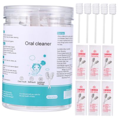 DEARMAMY 30pcs Boy Girl Tongue Cleaner Brush Gauze Oral Cleaning Newborn Must Haves