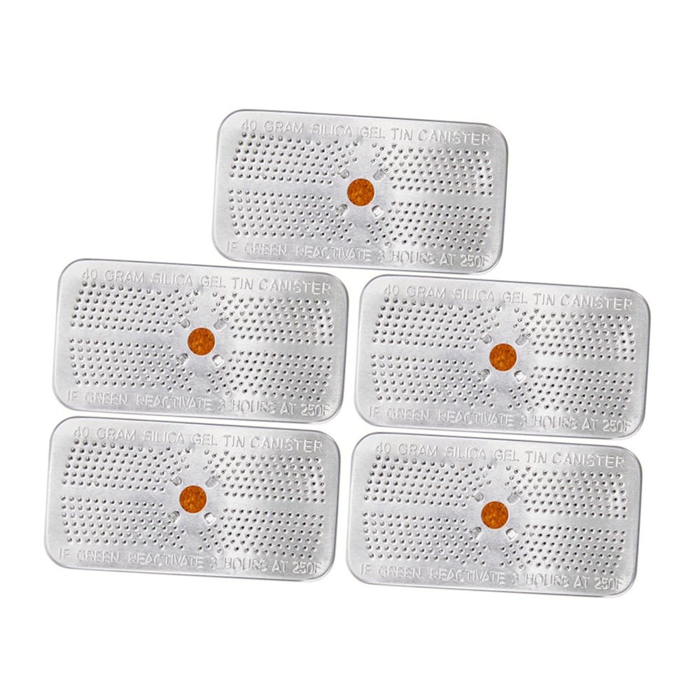 HEALEEP 5pcs Silica Absorbers Indicating Beads Rechargeable and Safe for Safes Toolboxes and Camera Bags Canister for Humidity Control