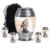 Jagasy Barn Owl Simple Human Small Urn for Dad & Mom - Cremation Large Urn for Ashes for Women & Men - 1 Large & 4 Small view 1