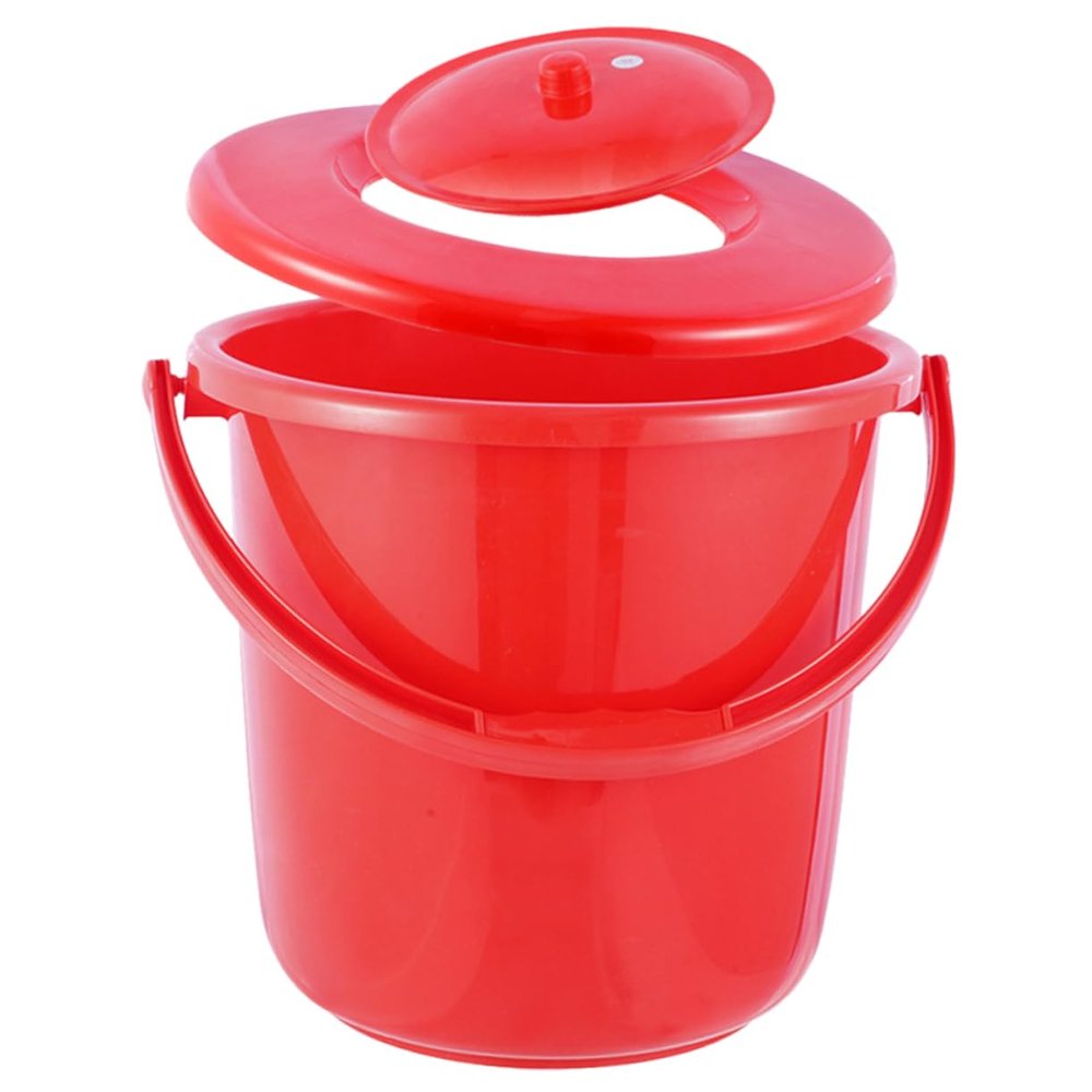 Healeved Chamber Pot with Lid and Handle Portable Urinal for Adults for Pregnant Women and Seniors Bedpan for Home Use Easy to Clean and Convenient