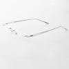 1 Pair Metal Frame Arms Rimless Titanium Alloy Glasses Legs and Nose Bridge Glasses Replacement Temple Eyewear Frame Temple Screws and Screwdriver (Single Hole)