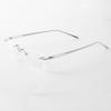 1 Pair Metal Frame Arms Rimless Titanium Alloy Glasses Legs and Nose Bridge Glasses Replacement Temple Eyewear Frame Temple Screws and Screwdriver (Single Hole) view 3