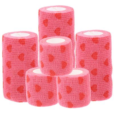 HOUDERCO 6rolls Cohesive Bandage for Muscle Wraps Love Bandage Sports Tape Breathable Elastic Wraps