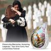 SkyBlue Fox Large Funeral Urns for Human Ashes Adult Dad - Cremation Urn for Human Ashes Adult Mom - Burial Decorative Ashes 10 Inch view 3