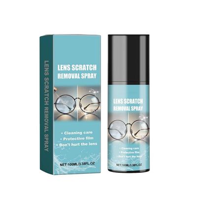 100ml Lens Scratch Remover,Scratch Remover for Eyeglasses,Glasses Windshield Repair Fluid,Quick Scratch Repair for Glasses,Restore Clarity for Eyeglasses Liquid Cleaner Spray