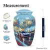 KARYLIZ Car Urns for Human Ashes Adult Man - Cremation Urn for Adult Man Ashes - Blue Memorial Urns for Mother & Father - Burial Ash Container - 10 & 3 Inch (1 Large & 4 Keepsae) k view 2