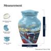 KARYLIZ Car Urns for Human Ashes Adult Man - Cremation Urn for Adult Man Ashes - Blue Memorial Urns for Mother & Father - Burial Ash Container - 10 & 3 Inch (1 Large & 4 Keepsae) k view 3