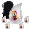 Fox Painting Large Cremation Urns for Adult Women - Mini Funeral Urn for Adult Male - Memorial Decorative Ashes 1 Large 4 Keepsake view 1