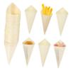 BESTYASH Wooden Tasting Cones 100 Pcs Small Dessert Cones Disposable for Catered Events view 1