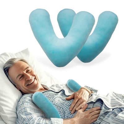 2 PCS Underarm Pillows for Sweat Absorption & Ventilation - Premium Beans Cotton Armpit Pillows, Keep Axillary Dry & Breathable for Post-Surgery Recovery, Long-Term Bed Rest & Elderly Care (Blue)