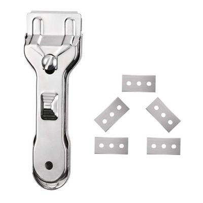 LOEFLIFA Non-Scratch Glass Cleaning Scraper Set Ceramic Hob Tool with Sturdy Blades for Efficient Removal of Stickers Paint and Residue from Various Surfaces
