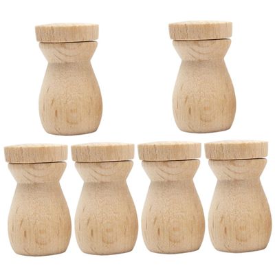 EXQUIMEUBLE Wooden Essential Oil Diffuser Pendant 6-Piece Set for Car Natural Wood Aroma Diffuser Adjustable Length Portable Aromatherapy Accessory