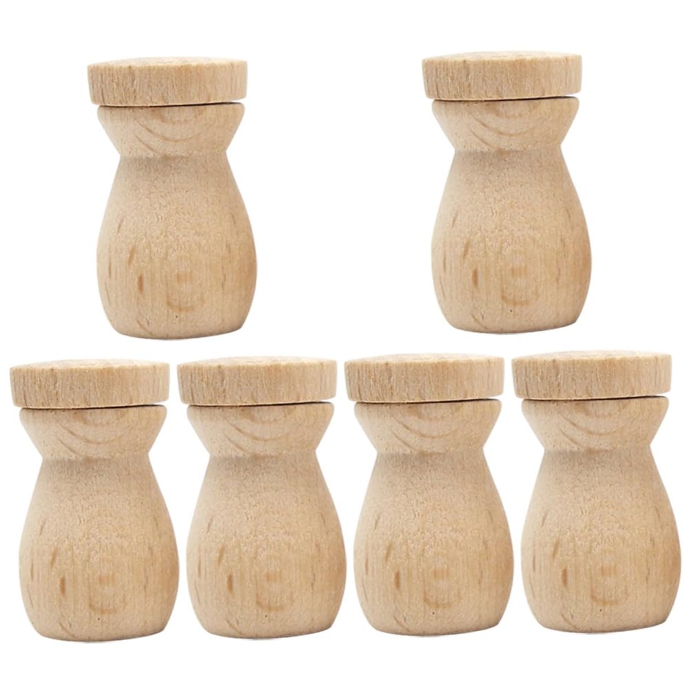 EXQUIMEUBLE Wooden Essential Oil Diffuser Pendant 6-Piece Set for Car Natural Wood Aroma Diffuser Adjustable Length Portable Aromatherapy Accessory