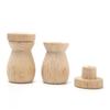 EXQUIMEUBLE Wooden Essential Oil Diffuser Pendant 6-Piece Set for Car Natural Wood Aroma Diffuser Adjustable Length Portable Aromatherapy Accessory view 3