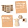 EXQUIMEUBLE Wooden Essential Oil Diffuser Pendant 6-Piece Set for Car Natural Wood Aroma Diffuser Adjustable Length Portable Aromatherapy Accessory view 4