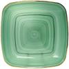 " OCCASIONS " 640pcs set (80 Guests)-Wedding Party Disposable Plastic Plate Set -80 x 10'' + 80 x 7'' + Silverware + Cups + Napkins (Belize Square in Green & Gold) view 2