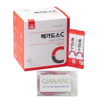 GIANANO Korean Powder Vitamin Stick, Individually Packaged Powder Stick, for Korean Vitamin C 3,000mg (100 Packets, 300g)