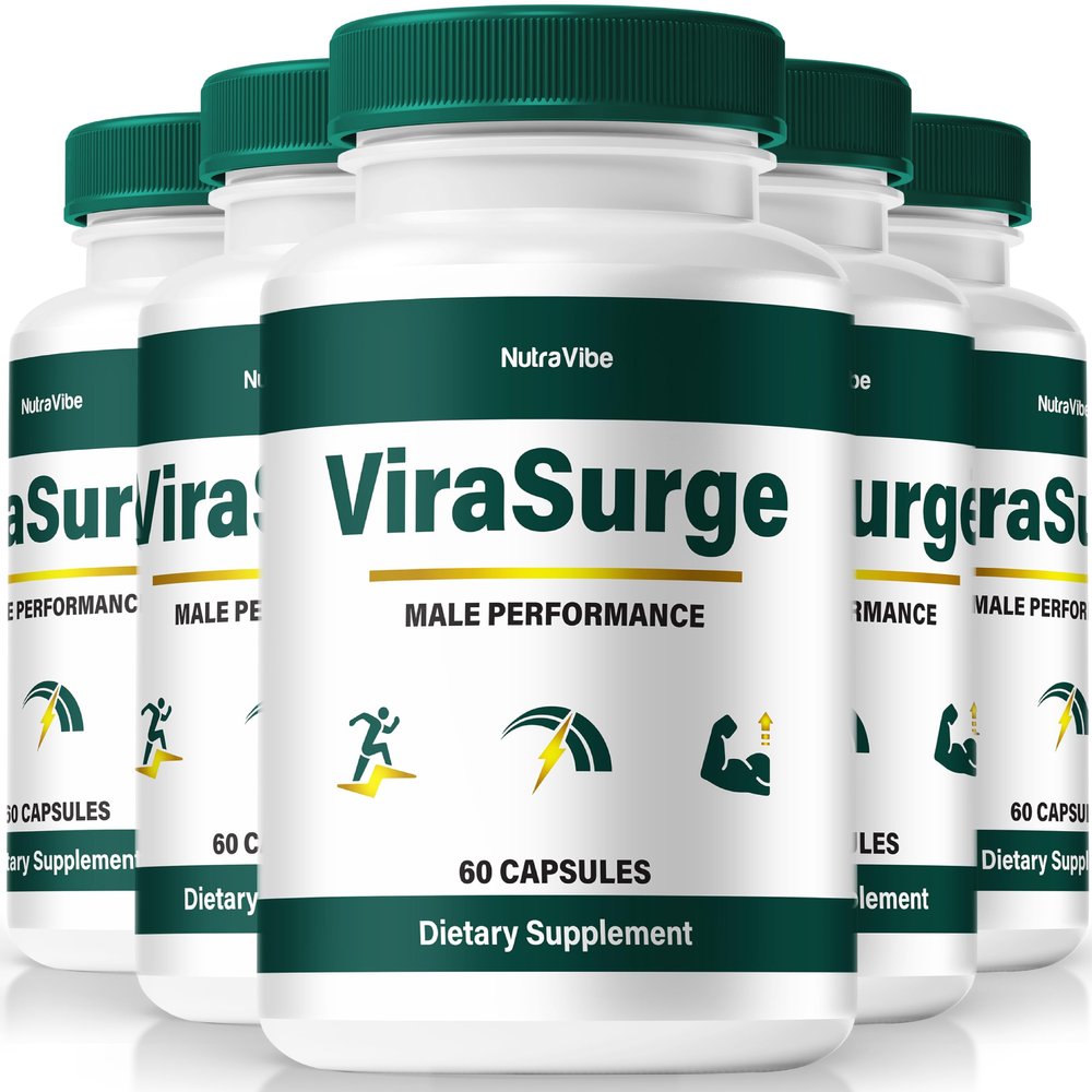 (5 Pack) ViraSurge for Men, Official Vira Surge Pills for Men, All-Natural Formula to Support Healthy Energy, Stamina and Overall Well-Being, Premium Easy-ToTake Pastillas Review (300 Capsules)