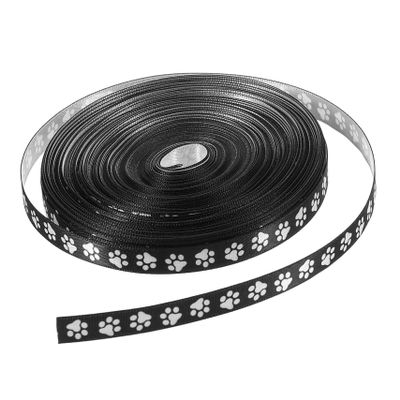 NUOBESTY 1roll Paw Print Ribbon for Crafting and Wrapping Soft Dog Paw Pattern Ribbon Yards for Floral Arrangements and Projects