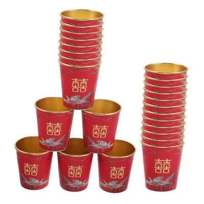 Ipetboom 50pcs Wedding Tea Cups Glitter Cups for Bachelorette Perfect for Banquet Ceremony Festival