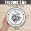 EggSun 10 Inch Paper Plates, Large Disposable Paper Plates, Heavy Duty Flower Plate Tableware for Family Gathering, Dinner Time, Birthday, Wedding, Hobrday Party Suppbres 50pcs (Black Floral) view 2