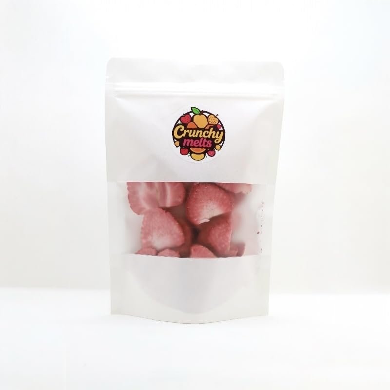 Freeze-Dried Strawberries 100% Natural, No Sugar Added, Gluten-Free & Vegan Snack Crispy, Non-GMO Dried Fruit for Smoothies, Baking & Cereal Healthy, Lightweight & Shelf-Stable (3.3 OZ)