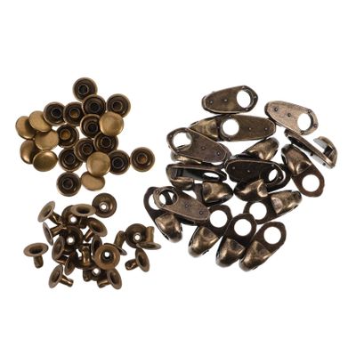 VANZACK 20sets Hiking Boot Eyelets Alloy Lace Hooks Buckles for Climbing Camping and Outdoor Activities Easy to Install for Boot Laces