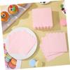 FUNOMOCYA 150pcs Cute Pink Napkins Disposable Scallop Edged Paper Napkins for Party Wedding Lunch Supplies view 4
