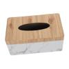 FONDOTIN Home Tissue Box Storage Case Napkin Case Container Tissue Holder Marble Design Easy to Clean view 1