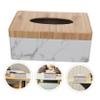 FONDOTIN Home Tissue Box Storage Case Napkin Case Container Tissue Holder Marble Design Easy to Clean view 4