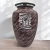 Custom Large Adult Cremation Urn for Ashes of Men or Women- Personalized Memorial with Name and Handle with Care Design| Soft Whisper Funny Humorous Collection| 200 Cubic Inch |Burgundy view 2