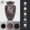Custom Large Adult Cremation Urn for Ashes of Men or Women- Personalized Memorial with Name and Handle with Care Design| Soft Whisper Funny Humorous Collection| 200 Cubic Inch |Burgundy view 3