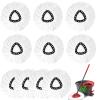 10 Pack Spin Mop Replacement Heads, Mop Replace Head Easywring 1-Tank System, Mop Head Replacement for Hardwood Floor Cleaning, Machine Washable and Easy to Replace view 1