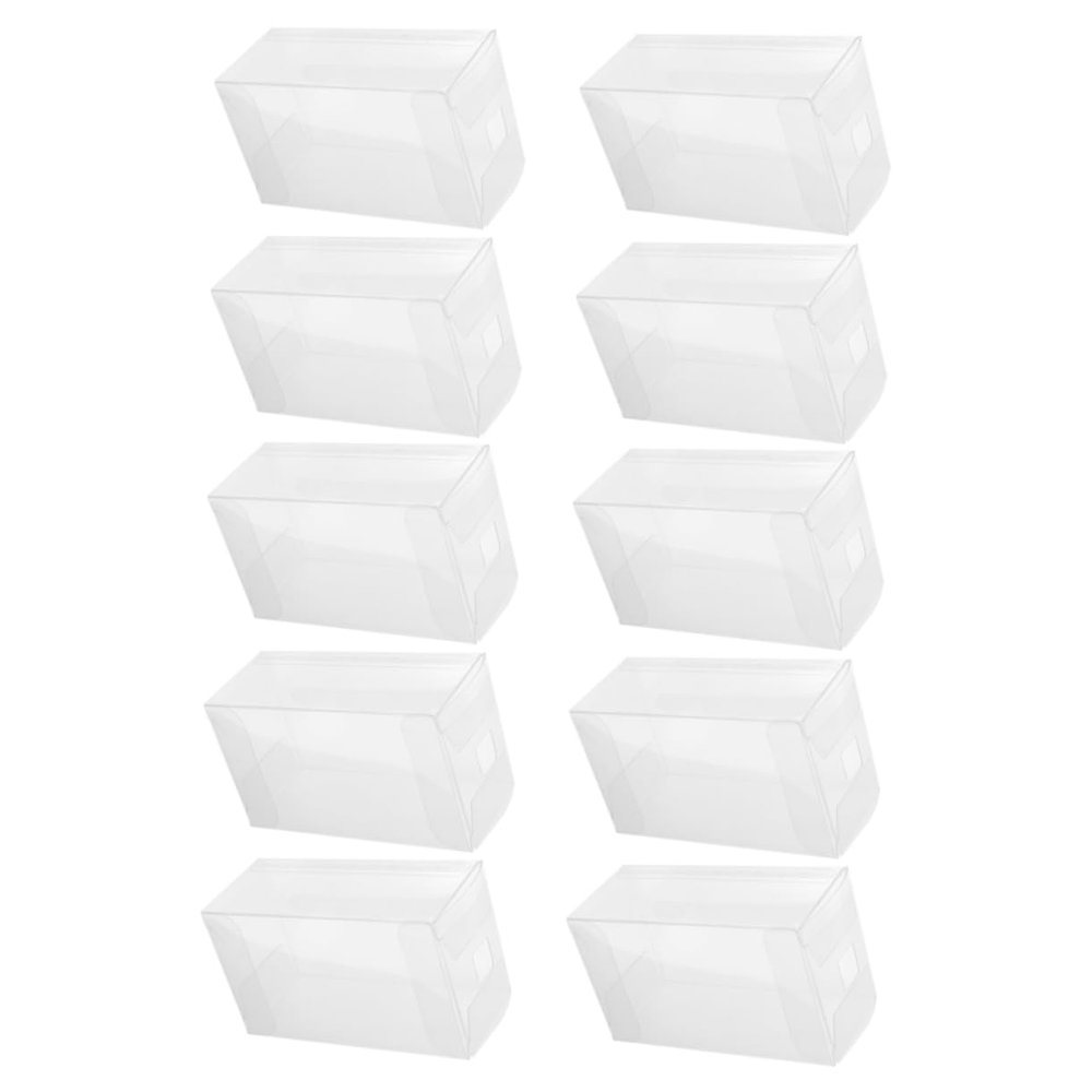 DINHEAROM 10pcs Treat Boxes for Ice Cream Desserts Transparent Mousse Packaging for Parties Events Candy Storage Cases Food-grade Material
