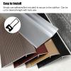 10cm Extra Wide Aluminum Floor Transition Strip for Vinyl Flo Black 1.2m Length Entry Ramp and Threshold Reducer view 3