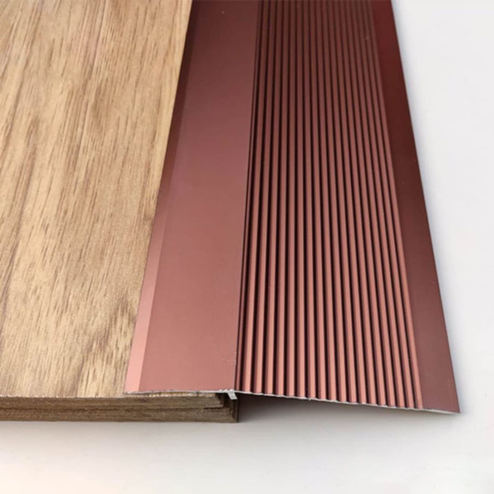 10cm Extra Wide Aluminum Floor Transition Strip for Vinyl Flo Black 1.2m Length Entry Ramp and Threshold Reducer