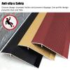 10cm Extra Wide Aluminum Floor Transition Strip for Vinyl Flo Black 1.2m Length Entry Ramp and Threshold Reducer view 4