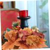 DOITOOL Fall Candle Wreath Lifelike Maple Leaf Decor for Thanksgiving Day Table Centerpiece Versatile Wreath for Home Party and Seasonal Celebrations view 4