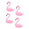 OKUMEYR 4pcs Flamingo Cake Topper Decor Plastic Lawn Ornament Christmas Decorations Party Wall Art view 1