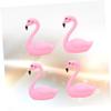 OKUMEYR 4pcs Flamingo Cake Topper Decor Plastic Lawn Ornament Christmas Decorations Party Wall Art view 2