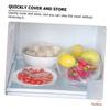 Vaguelly 300pcs Elastic Food Storage Covers Plastic Wrap Cover for Fresh Keeping Versatile Bowl Lids for Leftovers Fruits and Meal Prep Easy to Use and Store of Each view 4