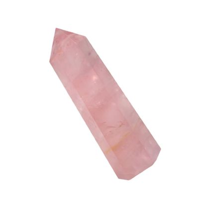 Pink Rose Quartz Hexagonal Stone Decor for Home and Photos