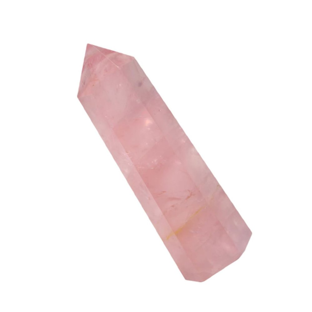 Pink Rose Quartz Hexagonal Stone Decor for Home and Photos