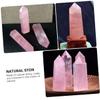 Pink Rose Quartz Hexagonal Stone Decor for Home and Photos view 4