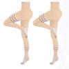 2 Pairs Compression Pantyhose for Women Men, 15-20 mmHg Footless Medical Graduated Compression Tights Compression Stockings view 1