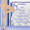 2 Pairs Compression Pantyhose for Women Men, 15-20 mmHg Footless Medical Graduated Compression Tights Compression Stockings view 2