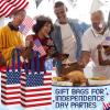 Supervitae 24 Pack American Flag Gift Bags 4th of July Patriotic Party Favors Stars and Stripes Reusable Totes Non Woven Candy Totes for Independence Day Birthday Party Supplies(9.8" x 7.9" x 3.9") view 3