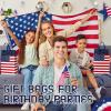 Supervitae 24 Pack American Flag Gift Bags 4th of July Patriotic Party Favors Stars and Stripes Reusable Totes Non Woven Candy Totes for Independence Day Birthday Party Supplies(9.8" x 7.9" x 3.9") view 4